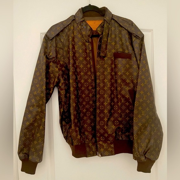 Vintage Louis Vuitton Dapper Dan “Members Only” Leather Monogram Jacket - Picture 2 of 5